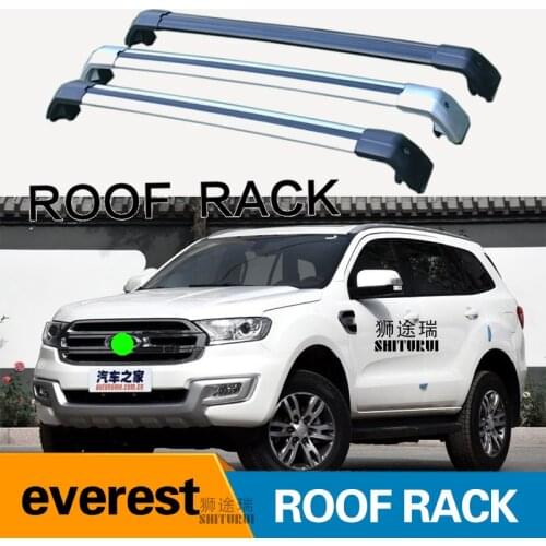 SHITURUI 2Pcs Roof bars For FORD everest SUV 2016+ Aluminum Alloy Side Bars Cross Rails Roof Rack Luggage Carrier