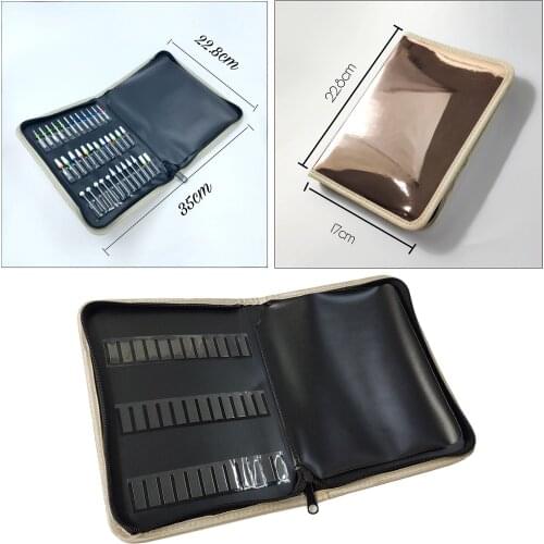 Folding Nail Art Drill Bits Container Storage Case Compact Professional