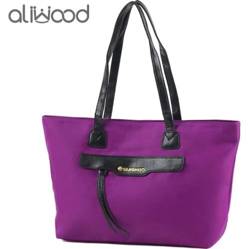 Aliwood Large Capacity Casual Nylon Women bags Tote Tassel Female Shoulder Bags Waterproof Beach Bag Travel Shopping Bags Bolsas