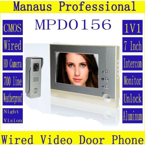 High Quality Smart Home 7 inch Screen Display Video Door Phone,Wired Magnetic Lock One to One Video Interphone Doorbell D156b
