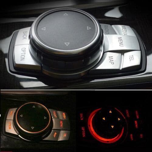 Interior Chrome Multi-Media Button Cover Trim Decoration Car Styling Sticker ABS For BMW 7 Series E60 X5 F15 X6 F16 E70 E71 E72