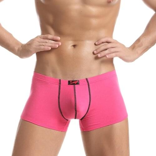 High Quality Men Underwear Clothing Modal U Convex Pouch Boxers Shorts Male Breathable Soft Underpants 7 Solid Color
