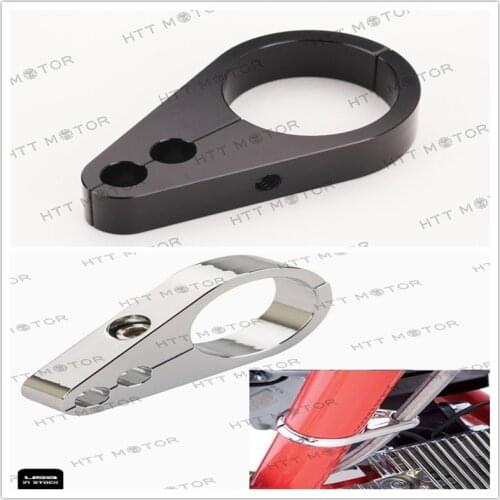 Aftermarket free shipping motorcycle parts 1 1/4" Chrome Brake Clutch Alloy Cable Part Clamp Clip Bar For Harley Davidson
