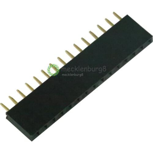 10PCS 2.54mm Single Row 15Pin Female Pin Socket connector