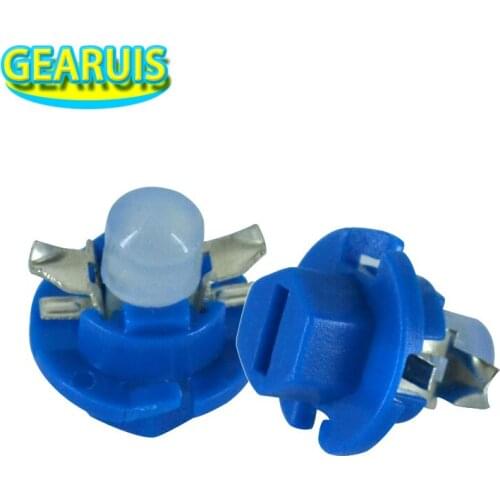 100pcs T5 B8.4 COB B8.4D led Car Gauge SMD led Dashboard Dash Side Light Bulb Instrument Lights White Blue 12V