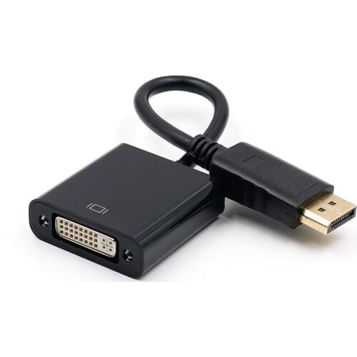 1080P DP to DVI Adapter DisplayPort Display Port to DVI Cable Adapter Converter Male to Female for Monitor Projector Displays