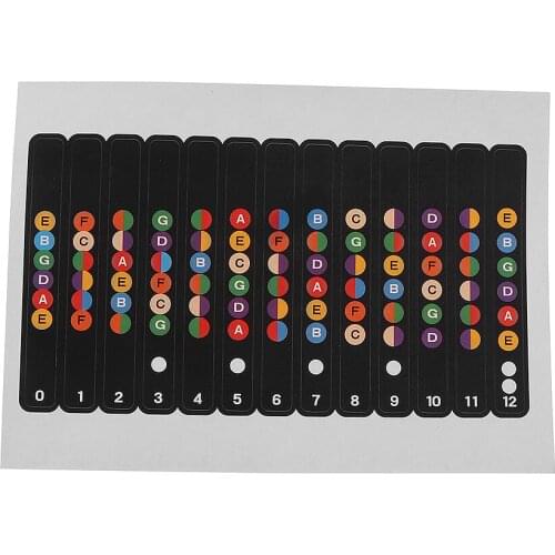 2pcs/lot for a Pack Water Resistant Universal Guitar Fretboard Note Labels Fingerboard Fret Stickers for Learning Guitar