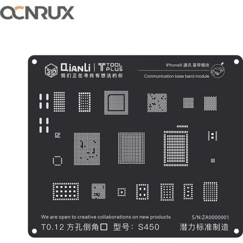 3D QIANLI iBlack Communication Base Band Module BGA Reballing Square Hole Stencil Net for iPhone 5S-8P