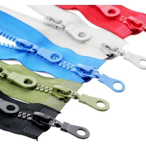 5# 70/80cm Double-headed Plastic Resin Zipper Clothes Coat Zipper DIY Sewing Handcraft Open Tail Zipper Accessories