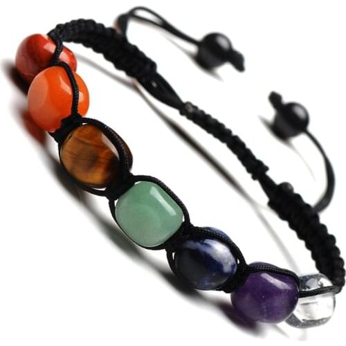 Natural Stone Beads Bracelets for Women Men Chakra Stones Bracelets Indian Yoga Bracelet Womens Health Stone Beads Jewelry Gift