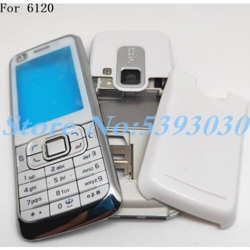 New For Nokia 6120 6120C Phone Housing Cover Case+Keypad+battery Back cover With Logo