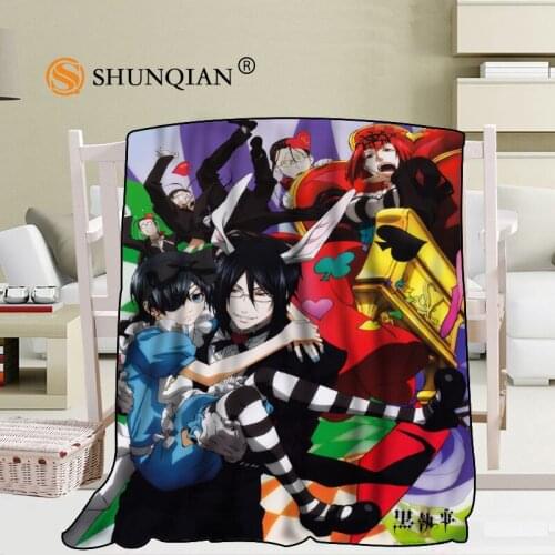 Black Butler Blanket Blending Fabric 56x80inch 50X60inch 40X50inch Sofa Bed Throw Blanket Kid Adult Warm Blanket