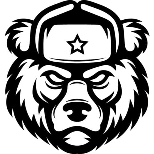 Dawasaru Bear with Earflaps Car Sticker Waterproof Sunscreen Decal Truck Motorcycle Auto Accessories Decoration PVC