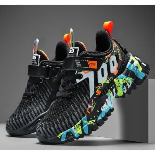 Kids Sport Shoes For Boys Running Sneakers Casual Sneaker Breathable Childrens Fashion Shoes 2021 Autumn Platform Light Shoes