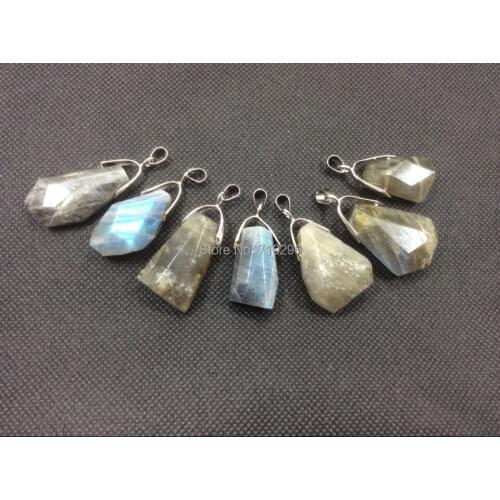 Hot selling Natural Labradorite Stone pendant Gem stone jewelry pendant fit necklace jewely making 5pcs/lot