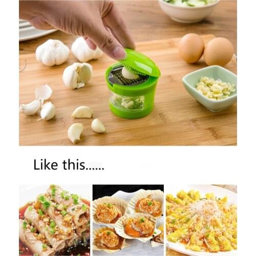 Garlic Grater Mini Portable ABS Stainless Steel Garlic Press Chopper Slicer Hand Presser Grinder Crusher Kitchen Tool