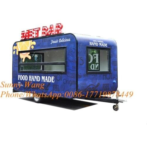 Multifunctional customizable popular Street food trailer/food truck/fast food van for selling food design