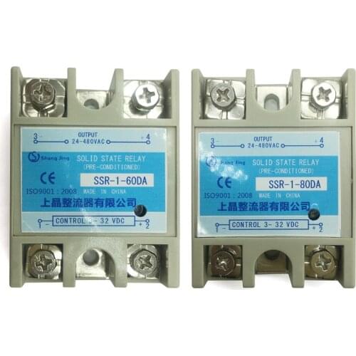 New 80A input 3~32VDC output 35~480VAC(DC-AC) single phase solid state relay ssr industry solid state relay for control AC power