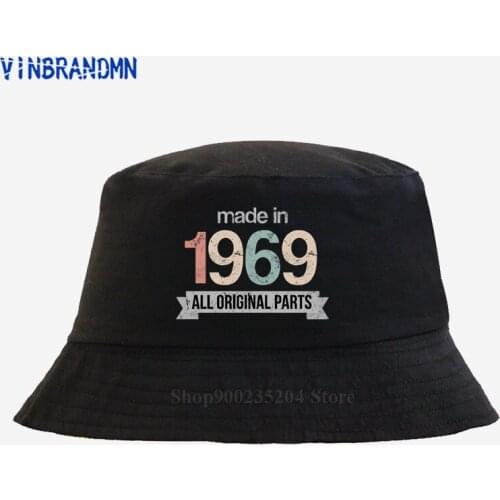 2021 hat sale Made in 1969 Bucket hat Fashion Men woman Cotton sun hats Vintage 60th Birthday Gift Outdoor Fashion Fishing hats