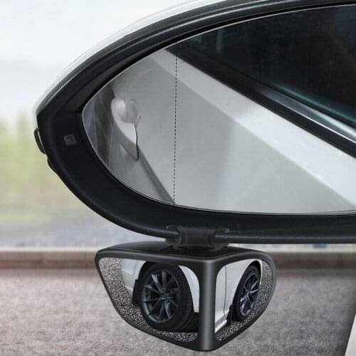 Adjustable 360°Rotate Wide Angle Car Rear View Mirror for All Universal Vehicles Car Fit Stick-on Design