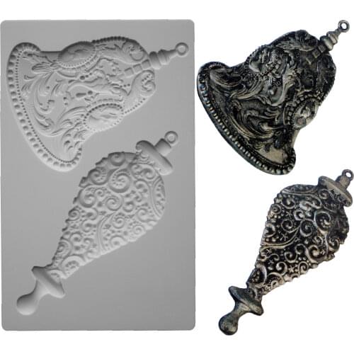 Silver Bells Silicone Mold Fondant Mould Cake Decorating Tools Chocolate Gumpaste Molds, Sugarcraft, Kitchen Gadget