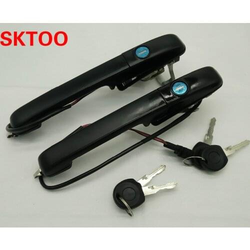 SKTOO For vw Passat B4 door handle with cylinder key front rear door handle