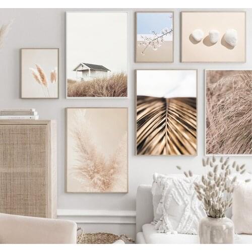 Dried Plant Beige Reed Wheat Leaf Nordic Posters And Prints Wall Art Canvas Painting For Living Room Home Decor Wall Pictures