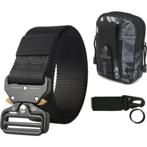 Tactical Belt for Men Women Military Belt Rigger 3.8cm Nylon Webbing Belt with Heavy-Duty Quick-Release Buckle