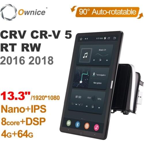 Tesla style PX6 13.3" Android 10.0 Car DVD Player Rotatable Navigation GPS For Honda CRL6 CR-V 5 RT RK32 2016-2018 Stereo Radio