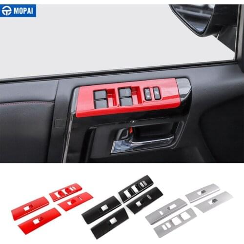 MOPAI Interior Mouldings for 4Runner 2010+ Car Window Button Decoration Cover Stickers Accessories for Toyota 4Runner 2010-2019