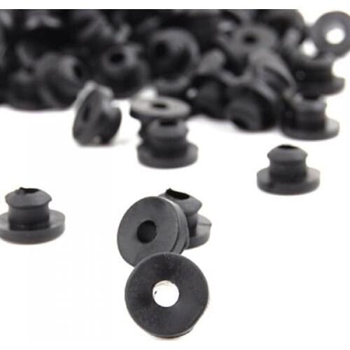 100 Packs 3mm Rubber Grommets Cushions A-bar Nipples Parts Supply