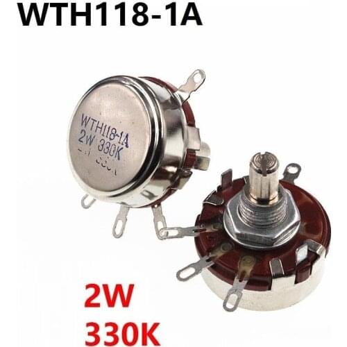 5Pcs WTH118 2W 330k Single Turn Carbon Film Potentiometer