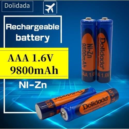 Ni-Zn AAA Rechargeable Batteries NI-ZN 9800mAh 1.6V Battery for toys MP3 Solar Lights Digital Camera MP4 RC car