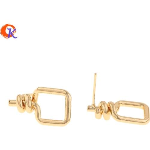 Cordial Design 20Pcs 12*20MM Jewelry Accessories/Hand Made/DIY Making/Earrings Stud/Genuine Gold Plating/Earring Findings