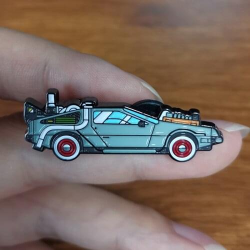 Delorean Back to The Future Badge Can't wait to see the future? The Time Machine would take you to experience something new