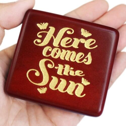 Sinzyo Handmade Wooden Here Comes The Sun Music box birthday Gift For Christmas/Birthday/Valentines day gift boxs