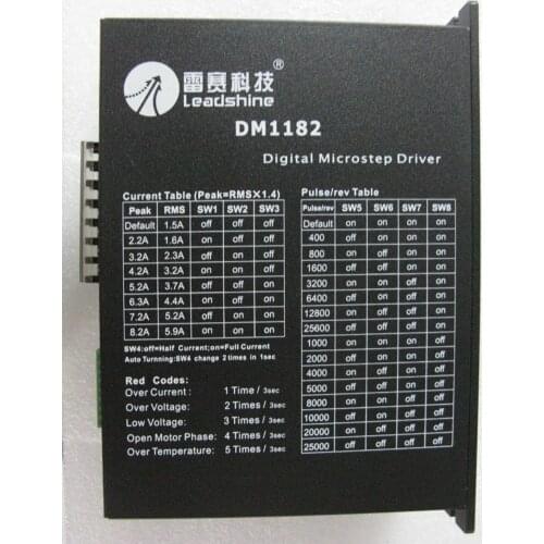 DM1182 update ND1182 Leadshine NEMA34 NEMA42 2phase stepper motor driver 110VAC 8.2A CNC Router