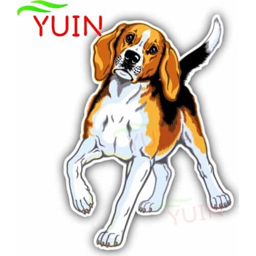 Cute Beagle Breed Dog Creative Car Sticker Personality Cars Accessories PVC Material Graphic Decoration Waterproof Decal 15*11cm