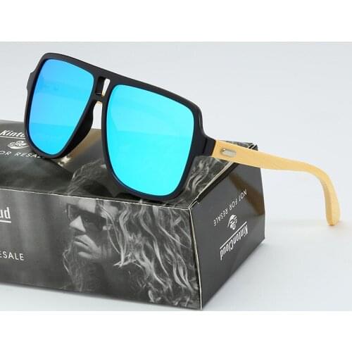 JackJad 2020 Fashion Shield Style Wood Bamboo Leg Sunglasses Men Vintage Wooden Brand Design Sun Glasses Oculos De Sol 1832