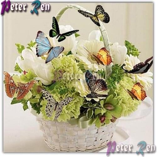 DIY Diamond Painting Small fresh embroidery flower basket Pictures Square or round Embroidery full mosaic girl Home Decor