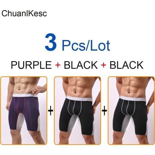 Mens Long Boxer Pants Large Size Wear Resistant Comfortable Underwear Fitness Running Track And Field Shorts Fashion Hot Pcs