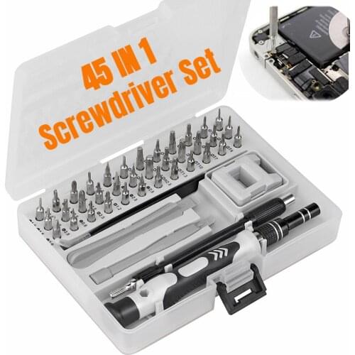 G20 Screwdriver Kit 45 Precision Magnetic Bits DIY Dismountable Screw Driver Set Mini Tool Case for Smart Home PC Phone Repair