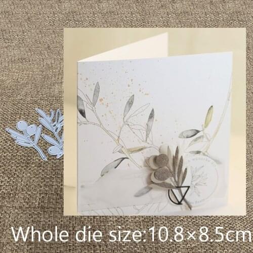 New Design Craft Metal Cutting Die cut die 2pcs Branch leaves decoration scrapbooking Album Paper Card Craft Embossing Die Cuts