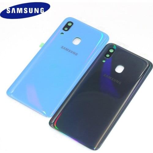 Original Samsung Galaxy A40 Battery Back Cover Door Rear Housing Replacement Case For A 40 A405 A405F SM-A405 +Camera Lens+Logo