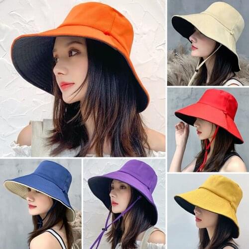 Womens Summer Hats Fashion Big-Brim Uv Sun Caps Womens Hat Wide-Brim Foldable Fisherman Cap Panama Sun Beach Fishing Hunting
