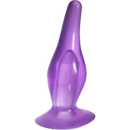 Candiway Soft Silicone Real Skin Feeling Waterproof Bullet Anal Plug With Strong Suction Cup Prostate Massager Adult Erotic Toys