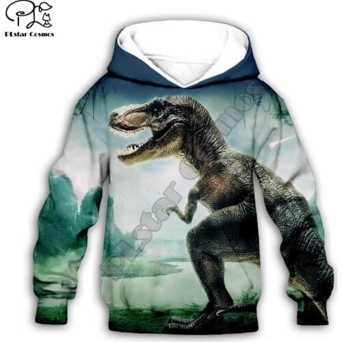 Kids Baby Boy Girl Toddlers anime dinosaur print 3d Hoodies Cartoon Tracksuit Children wear Set Cute Sweatshirts-9