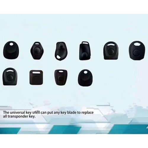 50pcs universal transponder key head key case shell for keydiy VVDI without blade with Screw with Chip holder With Chip Slot