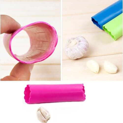 Magic Silicone Garlic Peeler Useful Kitchen Tools Color Random Non-toxic Safety Gadget Garlic Stripper Tube Peeling#38