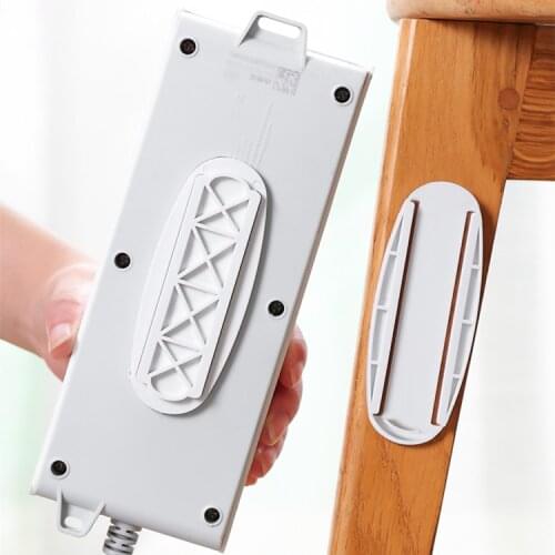 1/2/3PC Power Strip Holder Home-free Wall-mounted Plug-in Board Router Plug-in Line Board Holder Adhesive Holder Fast Shipping